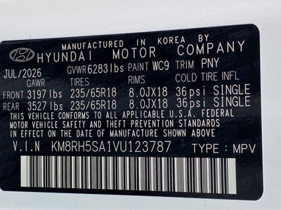 2027 Hyundai Palisade Hybrid Blue SEL Premium 7P