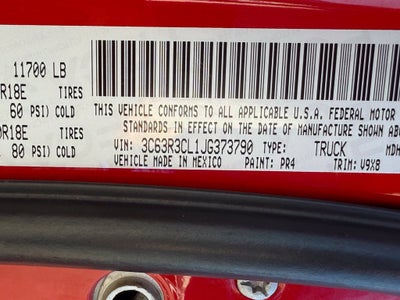 2018 RAM 3500 Tradesman Crew Cab 4x4 6'4' Box
