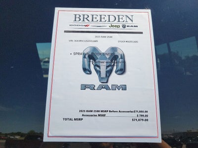 2025 RAM Ram 2500 RAM 2500 TRADESMAN CREW CAB 4X4 6'4' BOX