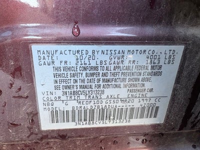 2020 Nissan Sentra SV Xtronic CVT