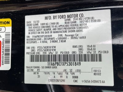 2023 Ford Mustang GT - 5.0L / PUSH BUTTON START