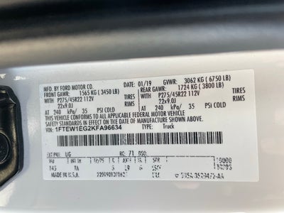 2019 Ford F-150 Limited - TRAILER TOW PACKAGE / ADAPTIVE CRUISE CONTROL