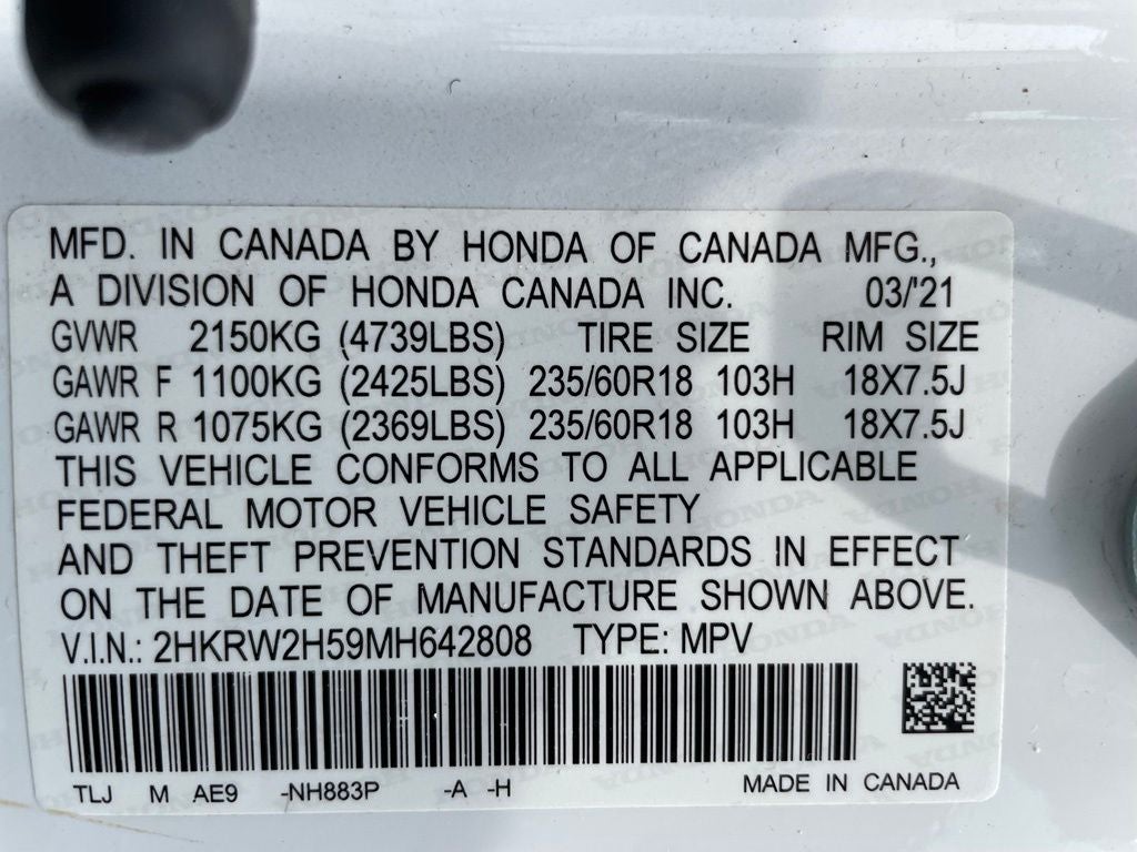 2021 Honda CR-V EX - MOONROOF / APPLE CARPLAY