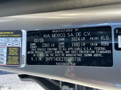 2026 Kia K4 LXS
