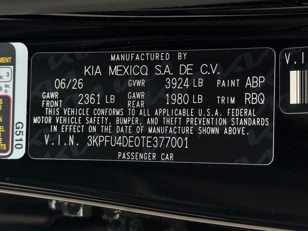 2026 Kia K4 EX