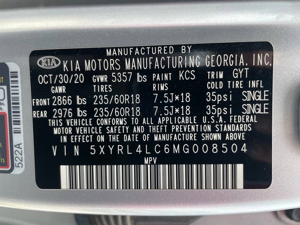 2021 Kia Sorento S - KIA CERTIFIED / PANORAMIC SUNROOF