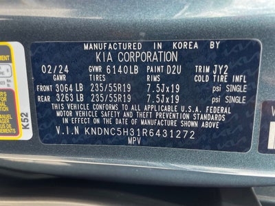 2024 Kia Carnival EX - KIA CERTIFIED / HANDS FREE POWER LIFTGATE