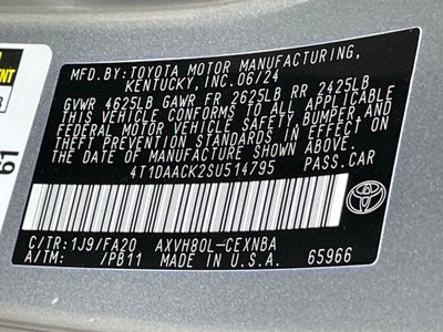 2025 Toyota Camry LE CLEAN CARFAX 1-OWNER