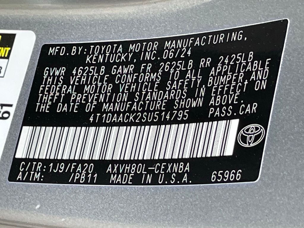 2025 Toyota Camry LE CLEAN CARFAX 1-OWNER