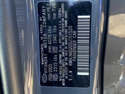 2025 Hyundai Elantra Hybrid Limited