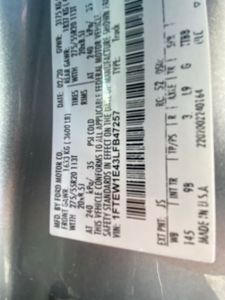 2020 Ford F-150 Platinum
