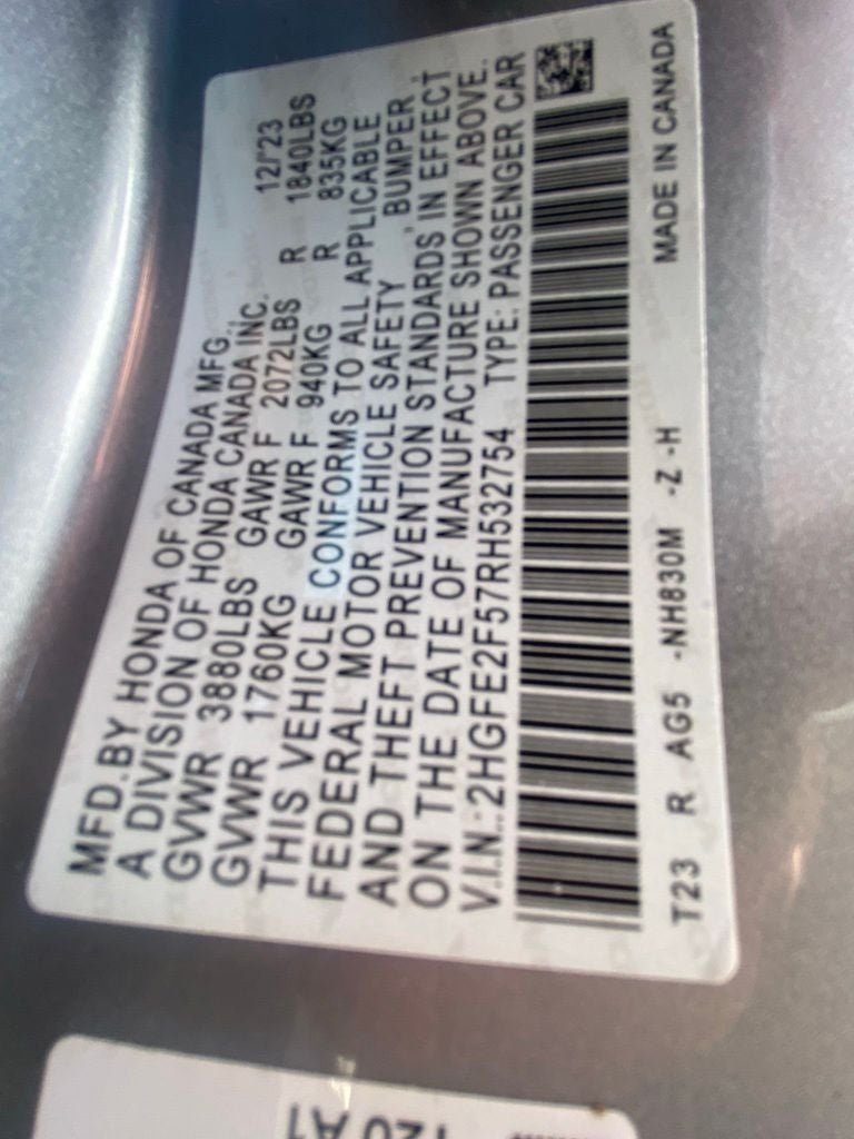 2024 Honda Civic Sport