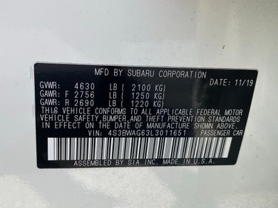 2020 Subaru Legacy 2.5i Sport