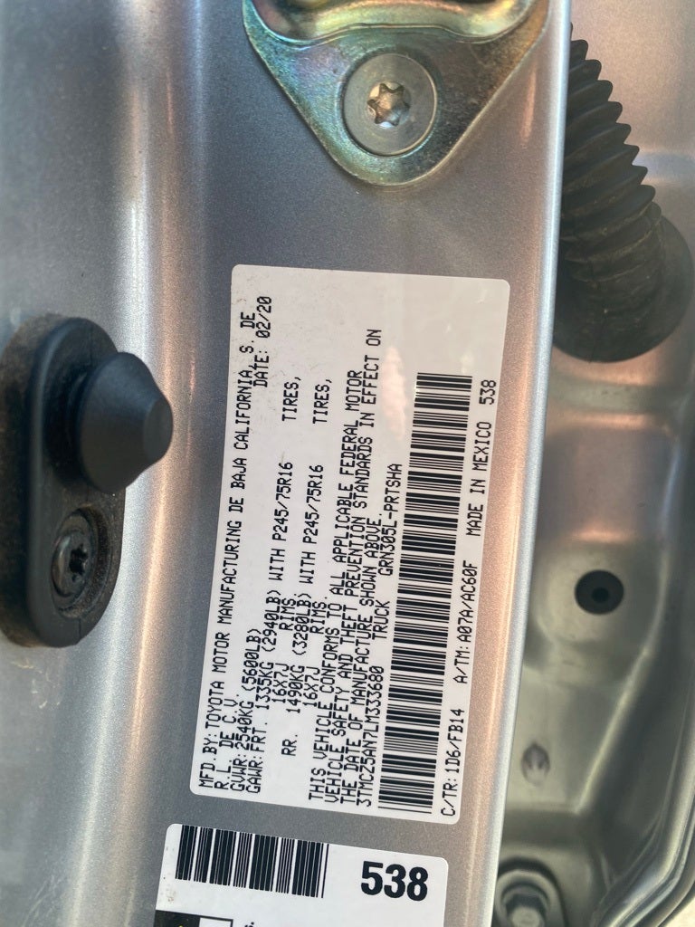 2020 Toyota Tacoma SR V6