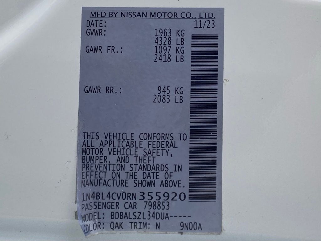 2024 Nissan Altima 2.5 SR