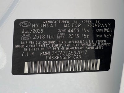 2026 Hyundai Sonata SE