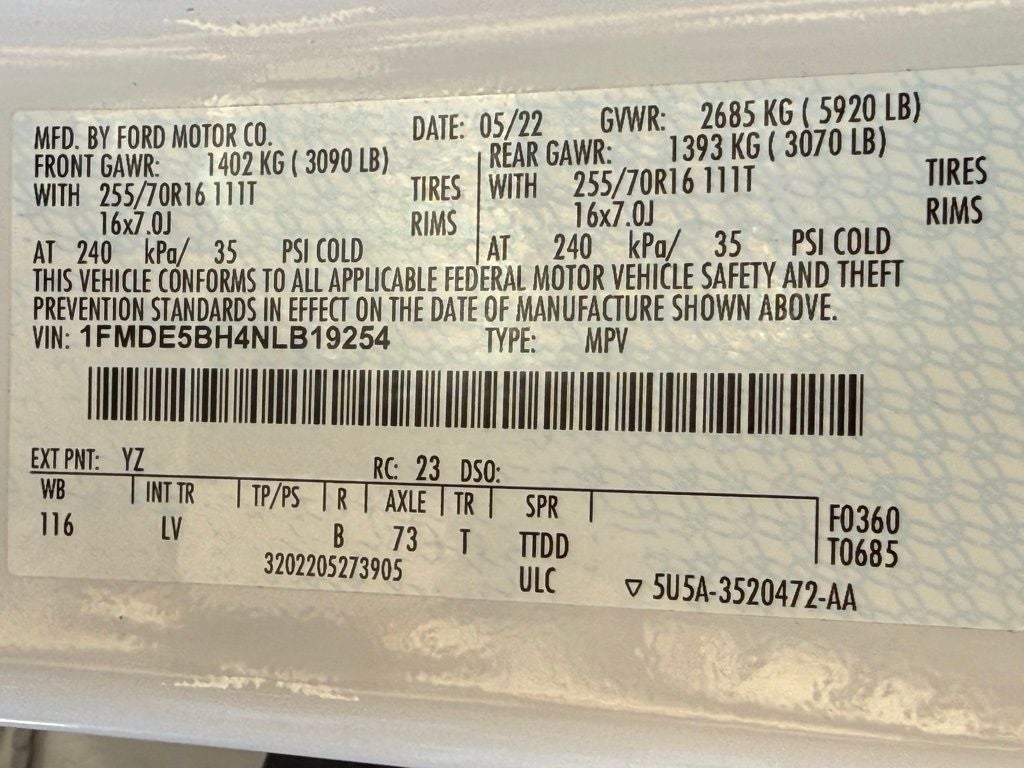 2022 Ford Bronco Base Wheels & Tire PKG/ Clean CarFax