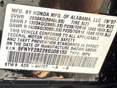 2008 Honda Pilot VP
