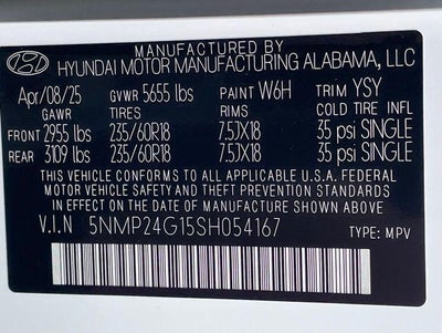 2025 Hyundai Santa Fe Hybrid SEL