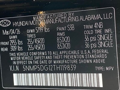 2026 Hyundai Santa Fe Hybrid Calligraphy