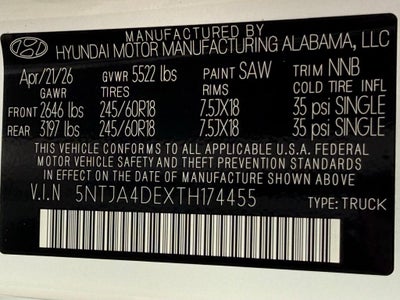 2026 Hyundai Santa Cruz SE
