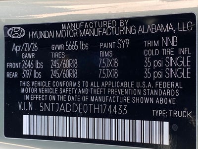 2026 Hyundai Santa Cruz SE