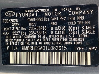 2026 Hyundai Palisade Hybrid SEL Premium 7 Passenger