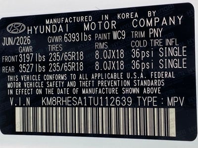 2026 Hyundai Palisade Hybrid SEL Premium 7 Passenger