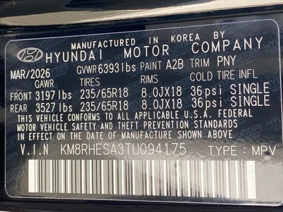 2026 Hyundai Palisade Hybrid SEL Premium 8 Passenger