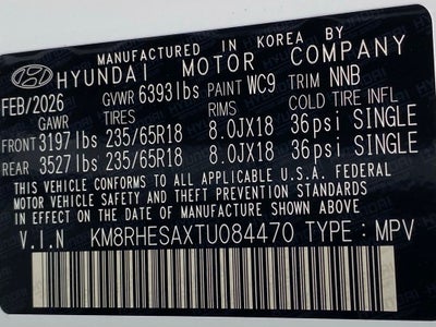 2026 Hyundai Palisade Hybrid SEL Premium 7 Passenger