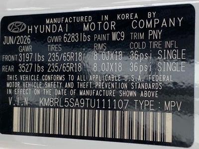 2026 Hyundai Palisade Hybrid Blue SEL 7 Passenger
