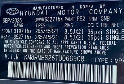 2026 Hyundai Palisade Calligraphy AWD