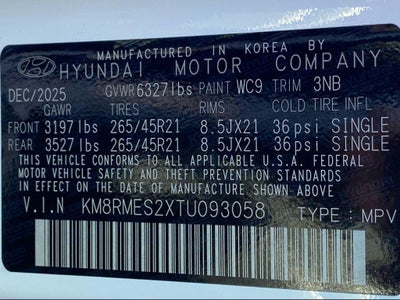 2026 Hyundai Palisade Calligraphy AWD