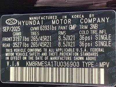 2026 Hyundai Palisade Hybrid Calligraphy