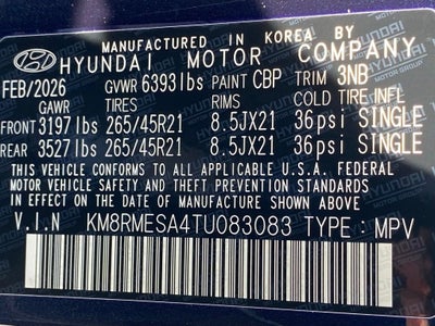 2026 Hyundai Palisade Hybrid Calligraphy
