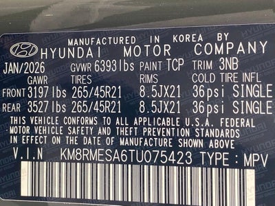 2026 Hyundai Palisade Hybrid Calligraphy