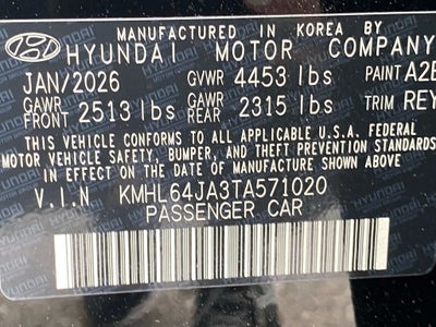 2026 Hyundai Sonata SEL Sport