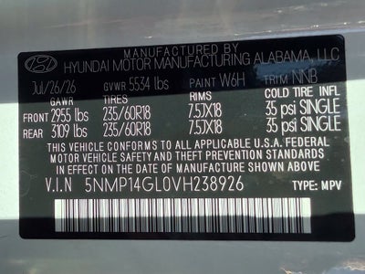 2027 Hyundai Santa Fe SE FWD