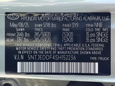 2025 Hyundai Santa Cruz Limited