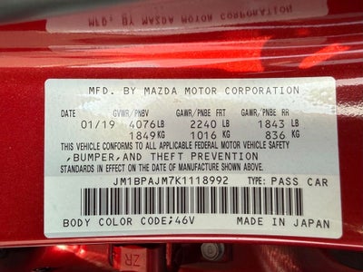 2019 Mazda Mazda3 Base