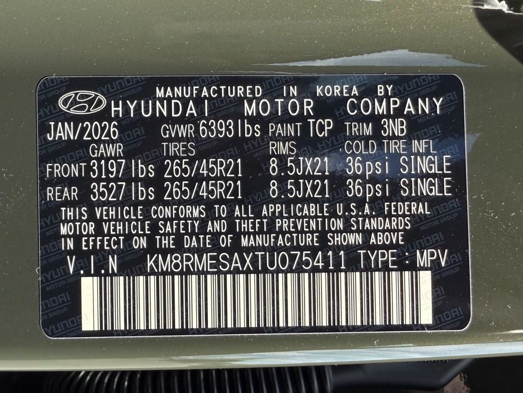 2026 Hyundai Palisade Hybrid Calligraphy