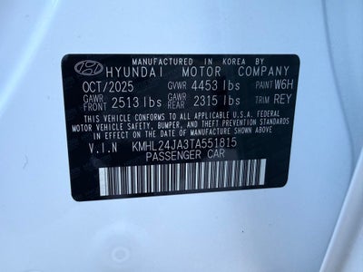 2026 Hyundai Sonata SE
