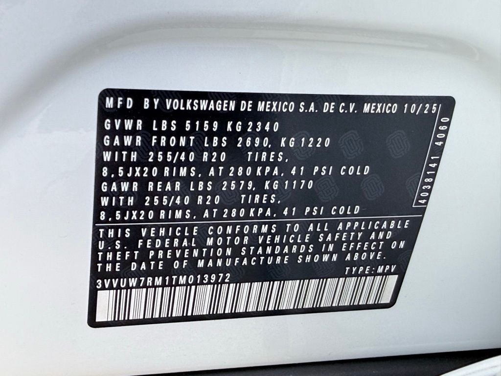 2026 Volkswagen Tiguan 2.0T SEL R-Line Turbo