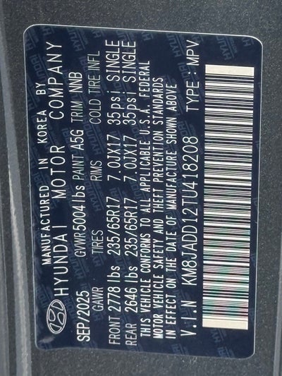 2026 Hyundai Tucson Hybrid Blue