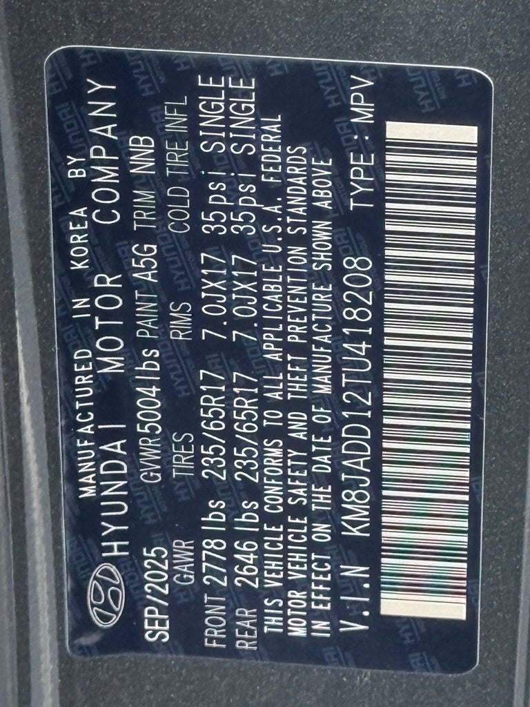 2026 Hyundai Tucson Hybrid Blue