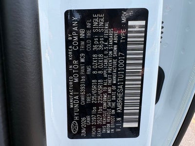 2026 Hyundai Palisade Hybrid SEL Premium 8 Passenger