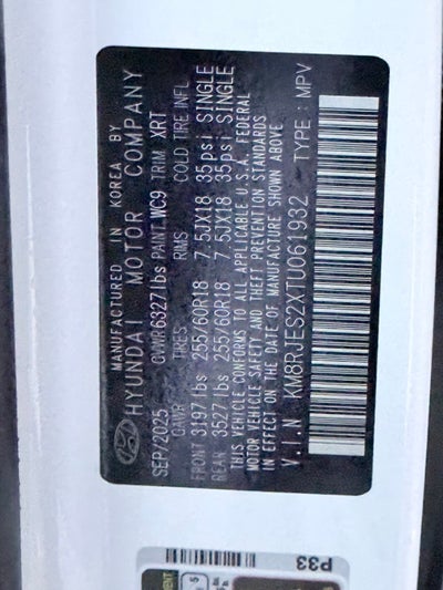 2026 Hyundai Palisade XRT Pro