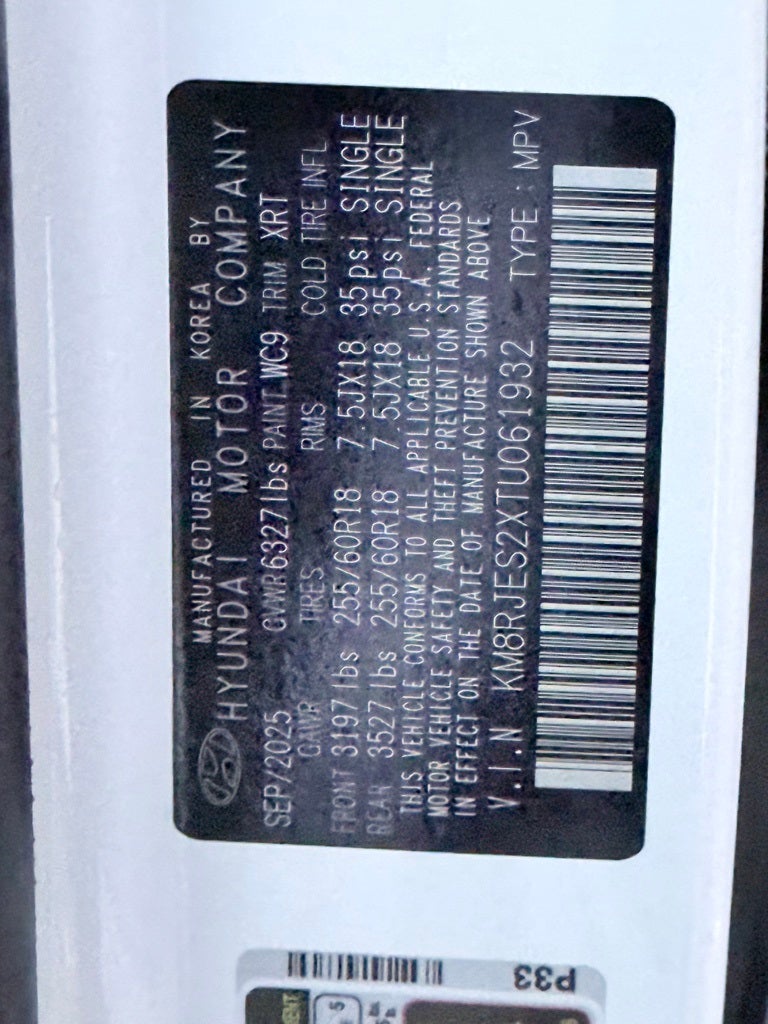 2026 Hyundai Palisade XRT Pro