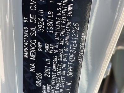 2026 Kia K4 LXS