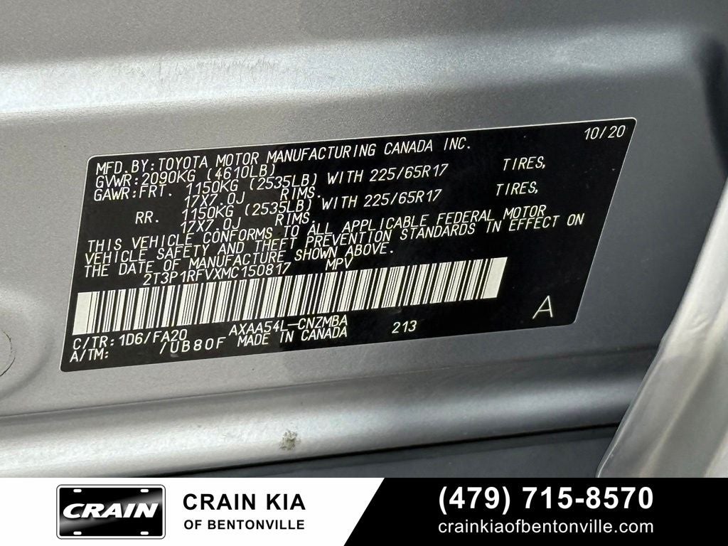 2021 Toyota RAV4 XLE - AWD / CLEAN CARFAX / ONE OWNER